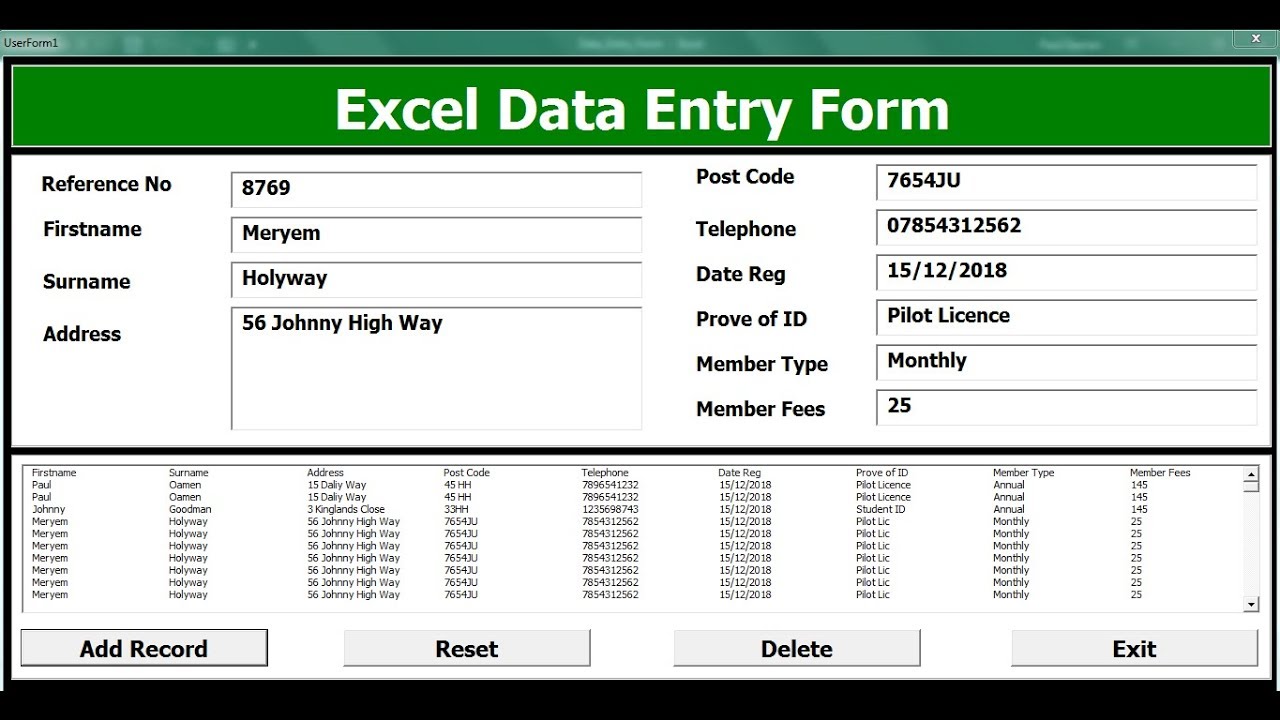 Free Excel Userform Templates Downloads HerofjewishMy Site